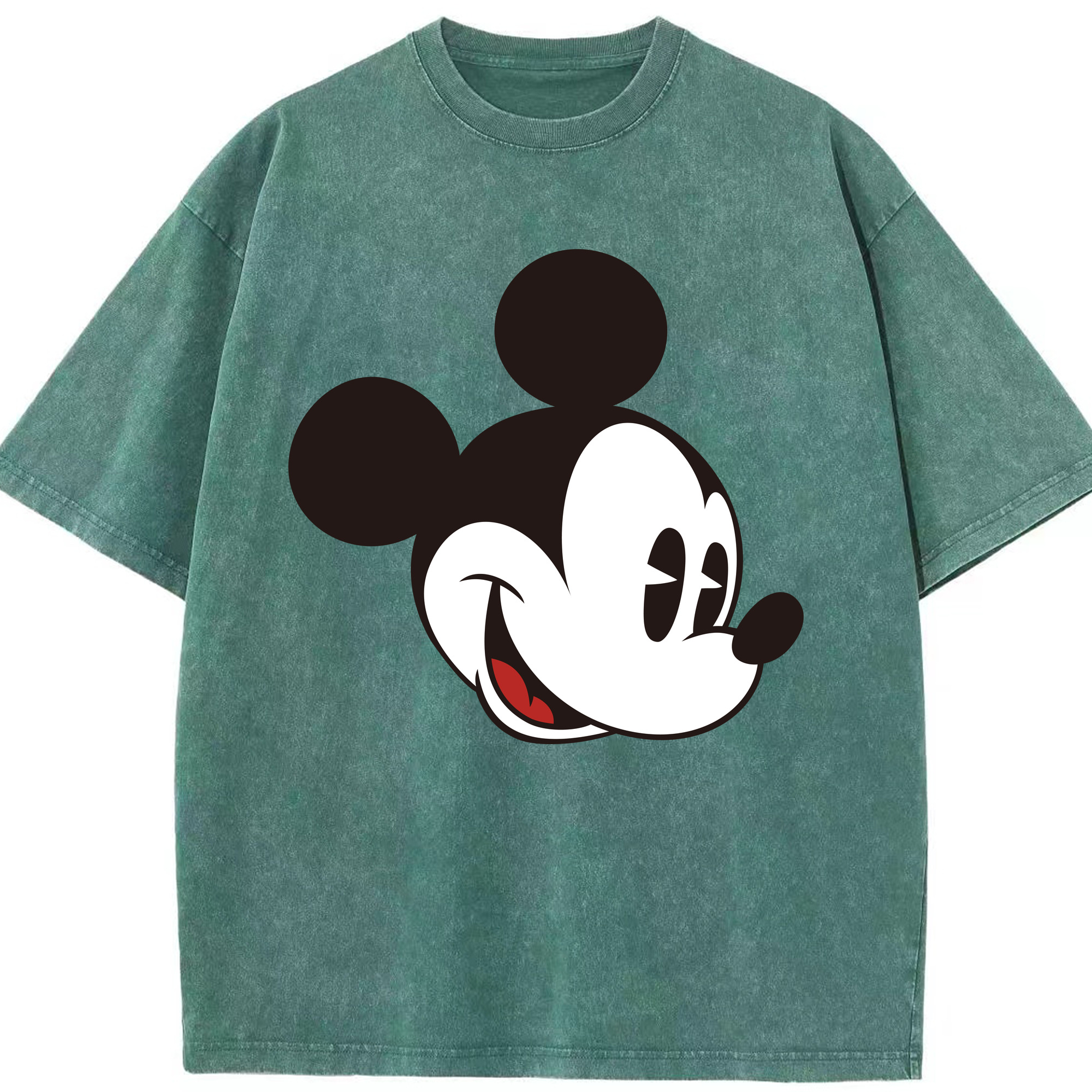 （画像用） ミッキーマウス Mickey Mouse 綿100% ヴィンテージ風 半袖Tシャツ（フロントプリント）